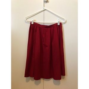 Red Forever 21 A-Line Skirt